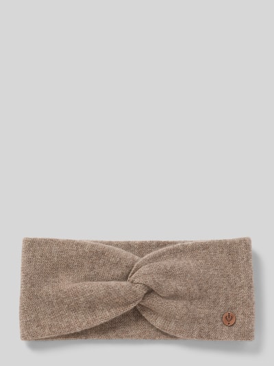 Produktfoto, Stirnband aus Kaschmir mit Knotendetail von FRAAS, klasyczny kształt, czysty kaszmir, wiązany detal, detal z logo