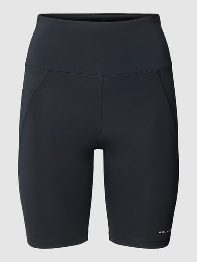 Röhnisch Fietsbroek met labelprint, model 'FLATTERING' Zwart - 2