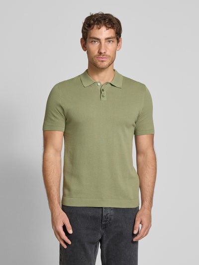 Drykorn Slim fit poloshirt met structuurmotief, model 'TRITON' Leem - 4