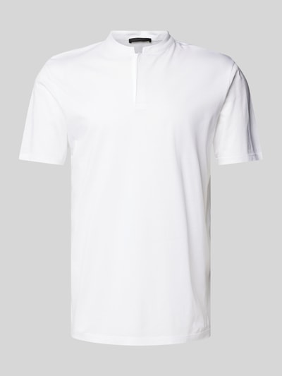 Drykorn Poloshirt in unifarbenem Design Modell 'Louis' Weiss 2