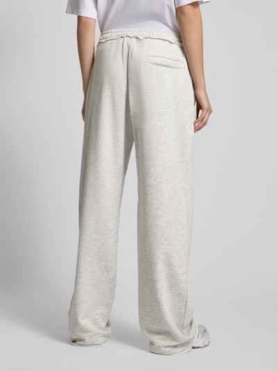 Review Wide Leg Sweatpants im Destroyed-Look Hellgrau Melange 5