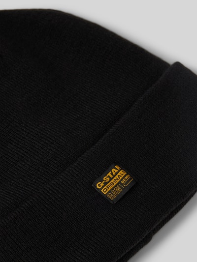 G-Star Raw Beanie met labeldetail, model 'Effo' Zwart - 2