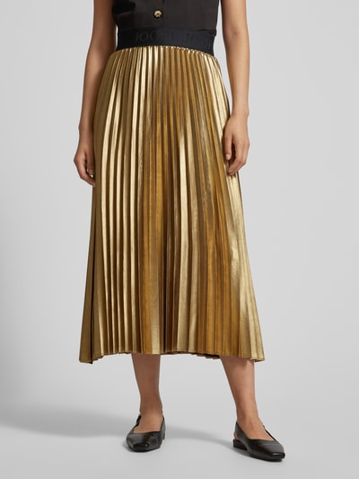 JOOP! Midirok met plissévouwen en elastische band Goud gemêleerd - 4