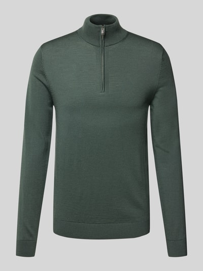 SELECTED HOMME Regular fit schipperstrui van zuivere merinowol, model 'TRAY' Olijfgroen - 2