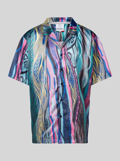 CARLO COLUCCI Freizeithemd mit Allover-Muster Pink 2