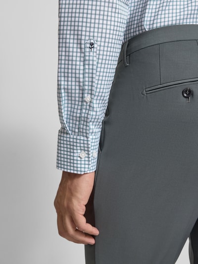 SEIDENSTICKER REGULAR FIT Koszula biznesowa o kroju regular fit z kołnierzykiem typu kent i kieszenią na piersi Zielony 3