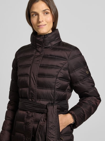 MICHAEL Michael Kors Steppmantel mit Taillenband Modell 'Longline' Schoko 3