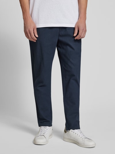 Only & Sons Cropped Stoffhose aus Leinen-Mix Modell 'LINUS' Dunkelblau 4