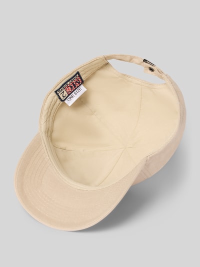 Produktfoto, Basecap mit Label-Stitching von MC2 Saint Barth in Beige mit verstärktem Schirm, model 'BASEBALL', rozmiar regulowany, zbliżenie na wnętrze
