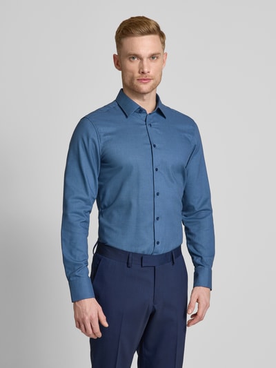 Eterna Slim Fit Business-Hemd mit Kentkragen Blau 4