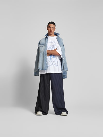 VETEMENTS Oversized T-Shirt mit Label-Print Weiss 1