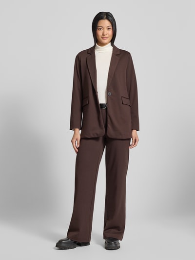 FREE/QUENT Broek met paspelzakken aan de achterkant, model 'Nanni' Donkerbruin - 1