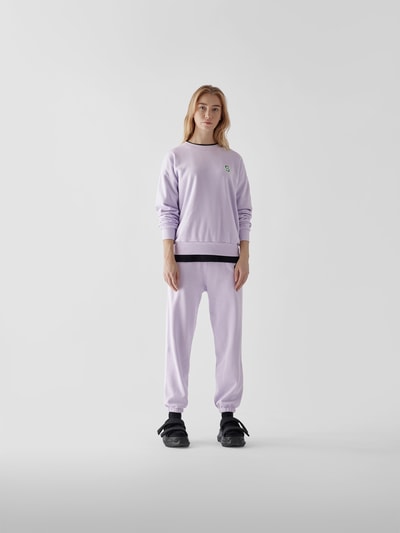 SPRWMN Sweatshirt mit Logo-Motiv Lavendel 1