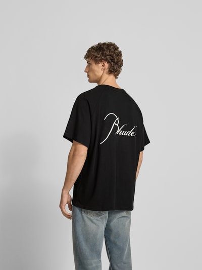 RHUDE T-Shirt mit Label-Stitching Black 5