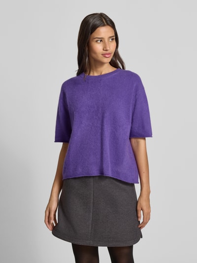 0039 Italy Strickshirt aus Kaschmir-Mix Modell 'Ines' Violett 4