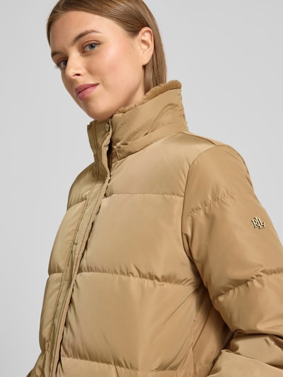 Lauren Ralph Lauren Płaszcz puchowy z kapturem i wpuszczanymi kieszeniami Camel 3