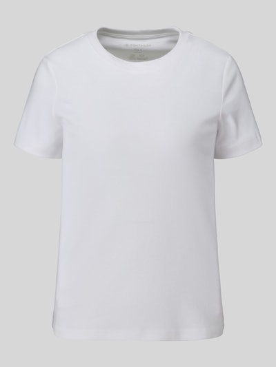 Tom Tailor Regular Fit T-Shirt aus reiner Baumwolle Modell 'LOS' Weiss 2