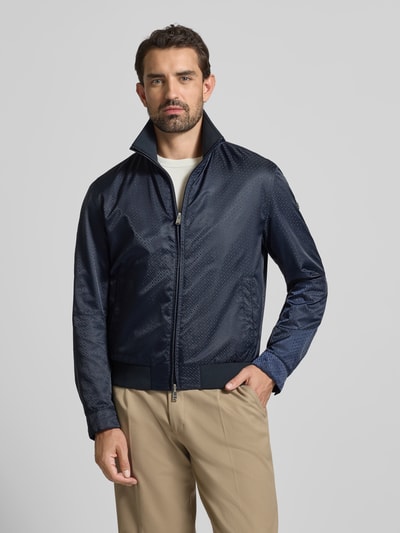 BOSS Relaxed Fit Blouson mit dezentem Allover-Muster Modell 'C-CASAMU' Marine 4