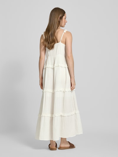 YAS Midi-jurk in laagjeslook, model 'ANINA' Wit - 5