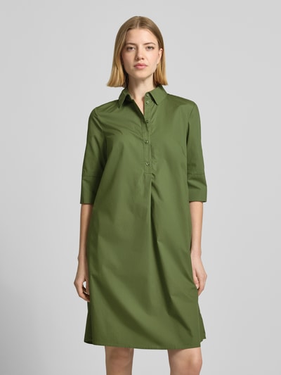 Christian Berg Woman Selection Knielanges Hemdblusenkleid mit Knopfleiste Oliv 4
