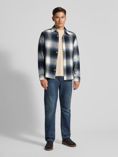 Drykorn Koszula wierzchnia o kroju regular fit z kieszenią na piersi model ‘DIEGGO’ Niebieski 1