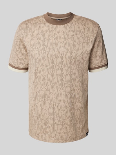 EA7 Emporio Armani T-Shirt mit Label-Print Modell 'TRAIN' Beige 2