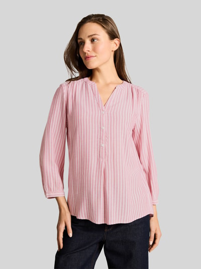 Tom Tailor regular fit blouse met lange mouwen van viscose Felroze - 4
