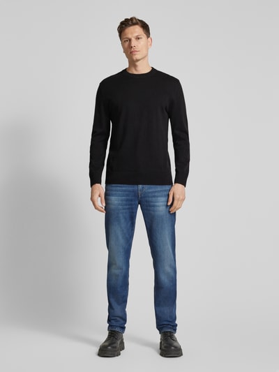 Tom Tailor Denim Regular Fit Strickpullover aus Baumwolle Black 1