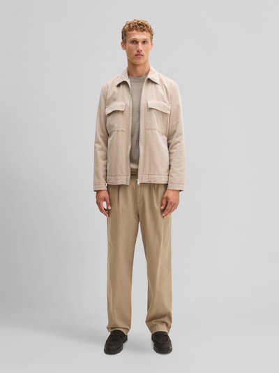 Marc O'Polo Regular Fit Hemdjacke aus reiner Baumwolle Beige 1