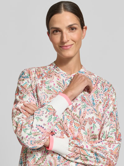 Emily Van den Bergh bluzka o kroju regular fit z wiskozy we wzór na całej powierzchni Różowy 3