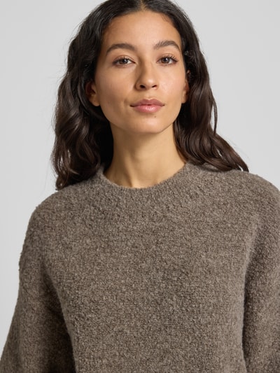 American Vintage Strickpullover aus Leinen-Mix mit Alpaka-Anteil Modell 'ZOLLY' Taupe 3