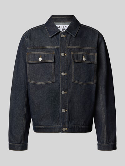 Jake*s Studio Men Regular Fit Jeansjacke aus reiner Baumwolle Dunkelblau 2