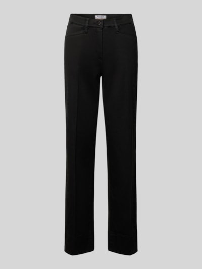 Productfoto, zwarte Super Slim Fit smalle broek uit mix van katoen en lyocell model 'LORELLA' van Raphaela By Brax, Dames.