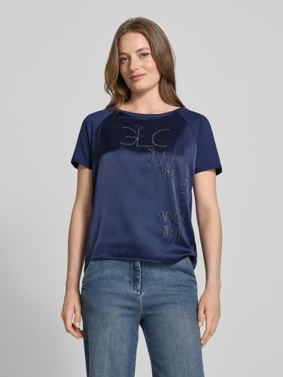 monari T-Shirt mit Strasssteinbesatz Marine 4