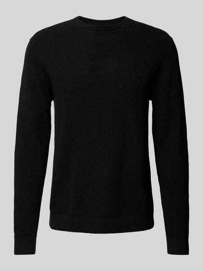 SELECTED HOMME Strickpullover mit Strukturmuster Modell 'ROSS' Black 1