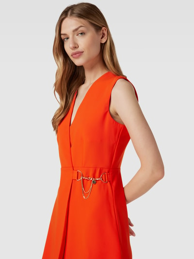 Liu Jo White Minikleid ion Wickel-Optik Orange 3