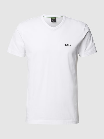 BOSS Green T-shirt z nadrukiem z logo model 'Tee' Biały 2