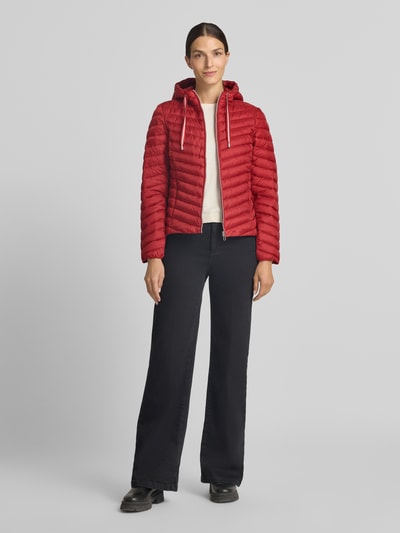 Tom Tailor Regular Fit Steppjacke mit Kapuzenkragen Bordeaux 1