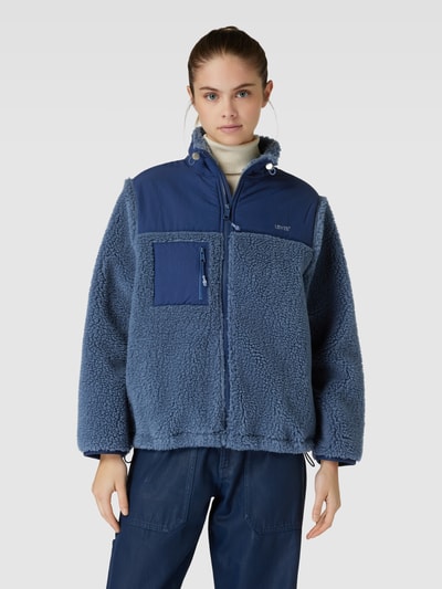 Levi's® Sherpa jacket met labelstitching, model 'BIG FOOT' Rookblauw - 4