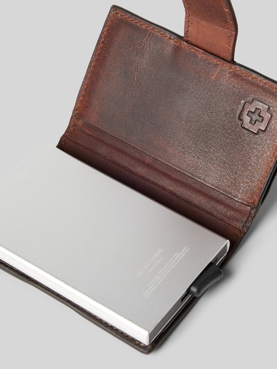 Strellson Portemonnee van echt runderleer, model 'BRICKLANE C-THREE' Donkerbruin - 3