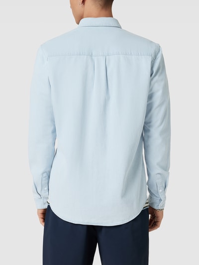 Tom Tailor Denim Relaxed Fit Freizeithemd mit Brusttasche Hellblau 5