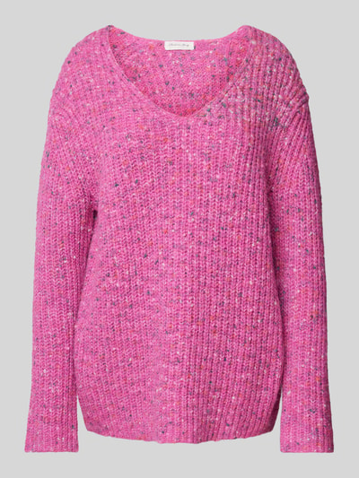 Christian Berg Woman Strickpullover mit V-Ausschnitt Fuchsia 2