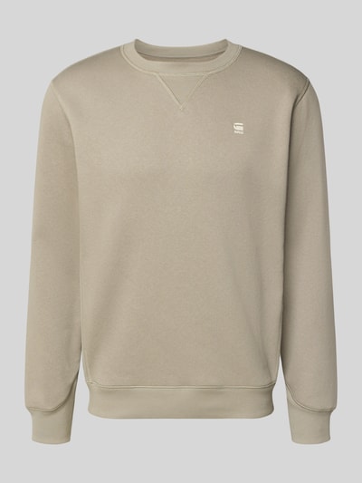 Produktfoto, Sweatshirt mit Rundhalsausschnitt und Label-Stitching von G-Star Raw in Beige, Baumwoll-Mix, Regular-Fit, Vorderansicht