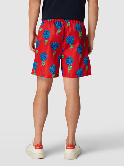 Versace Jeans Couture Shorts mit Allover-Muster Rot 5