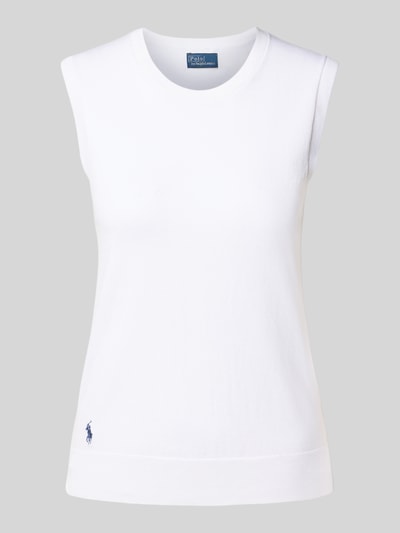 Polo Ralph Lauren Pullunder mit Logo-Stitching und Rundhalsausschnitt Weiss 2