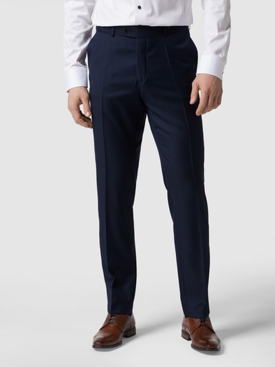 Carl Gross Regular fit zakelijke broek van scheerwol, model 'Sascha' Marineblauw - 4