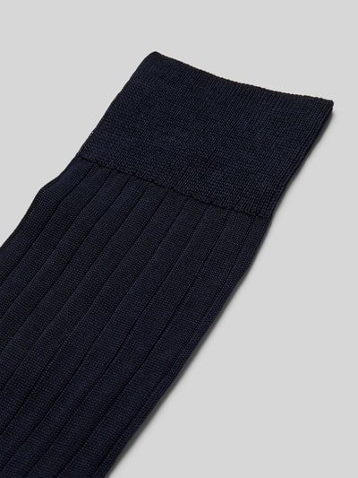 Falke Sokken met biologisch katoen, model 'MILANO' Marineblauw - 2