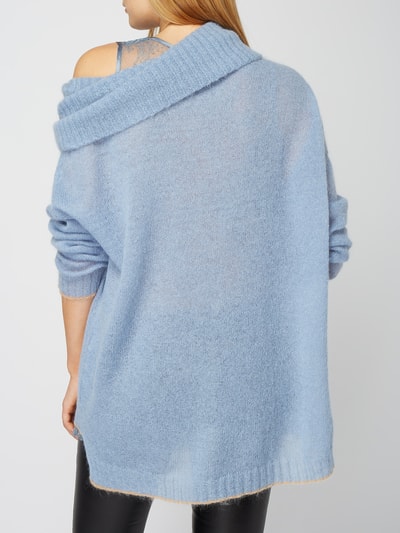 TWIN-SET Pullover mit breitem Rollkragen Hellblau 5