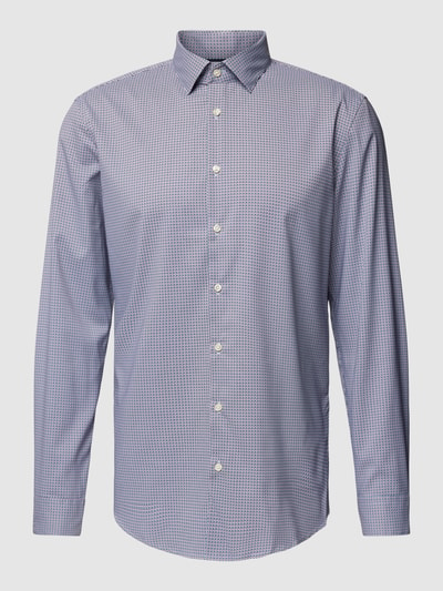 Jake*s Slim Fit Slim Fit Business-Hemd mit Allover-Muster Mauve 2