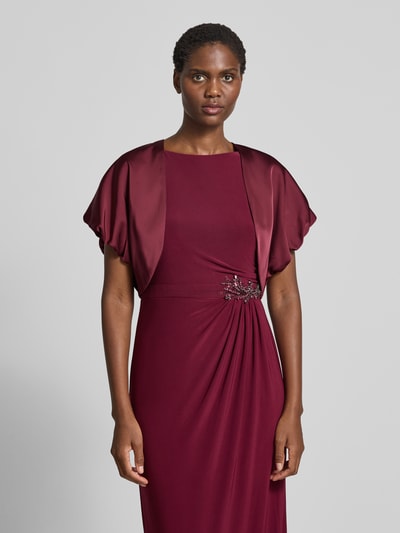 V.M. Bolero met design met korte mouwen Bordeaux - 4